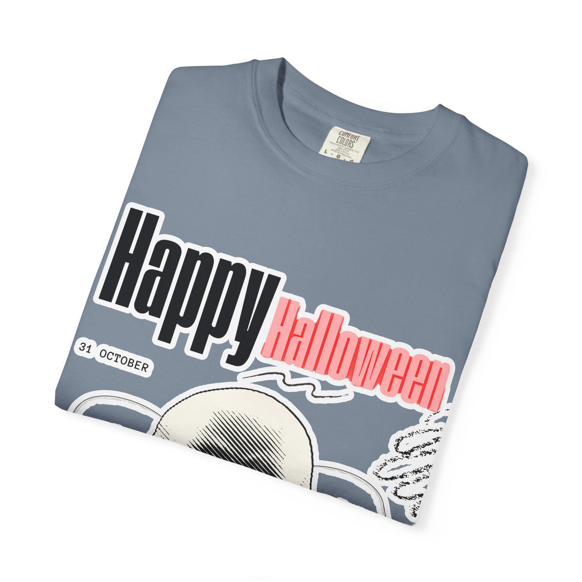 Happy Halloween Skull T-Shirt — Graphic Halloween Tee