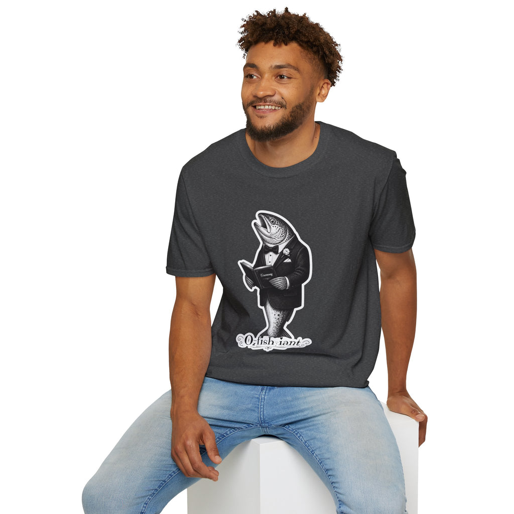 Salmon Gentleman T-Shirt — Dapper Fish Graphic Tee