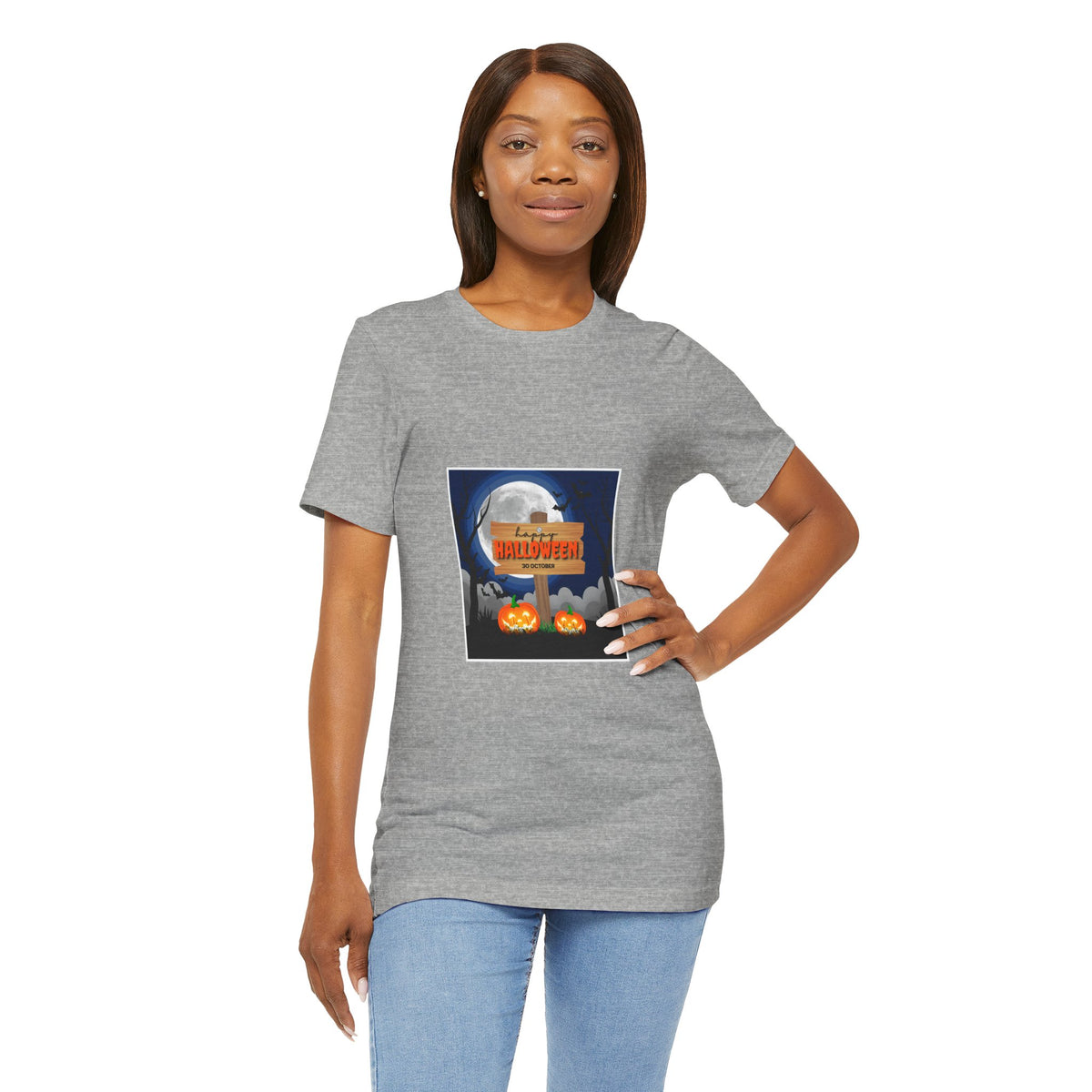 Halloween Pumpkin Sign T-Shirt — Happy Halloween Graphic Tee