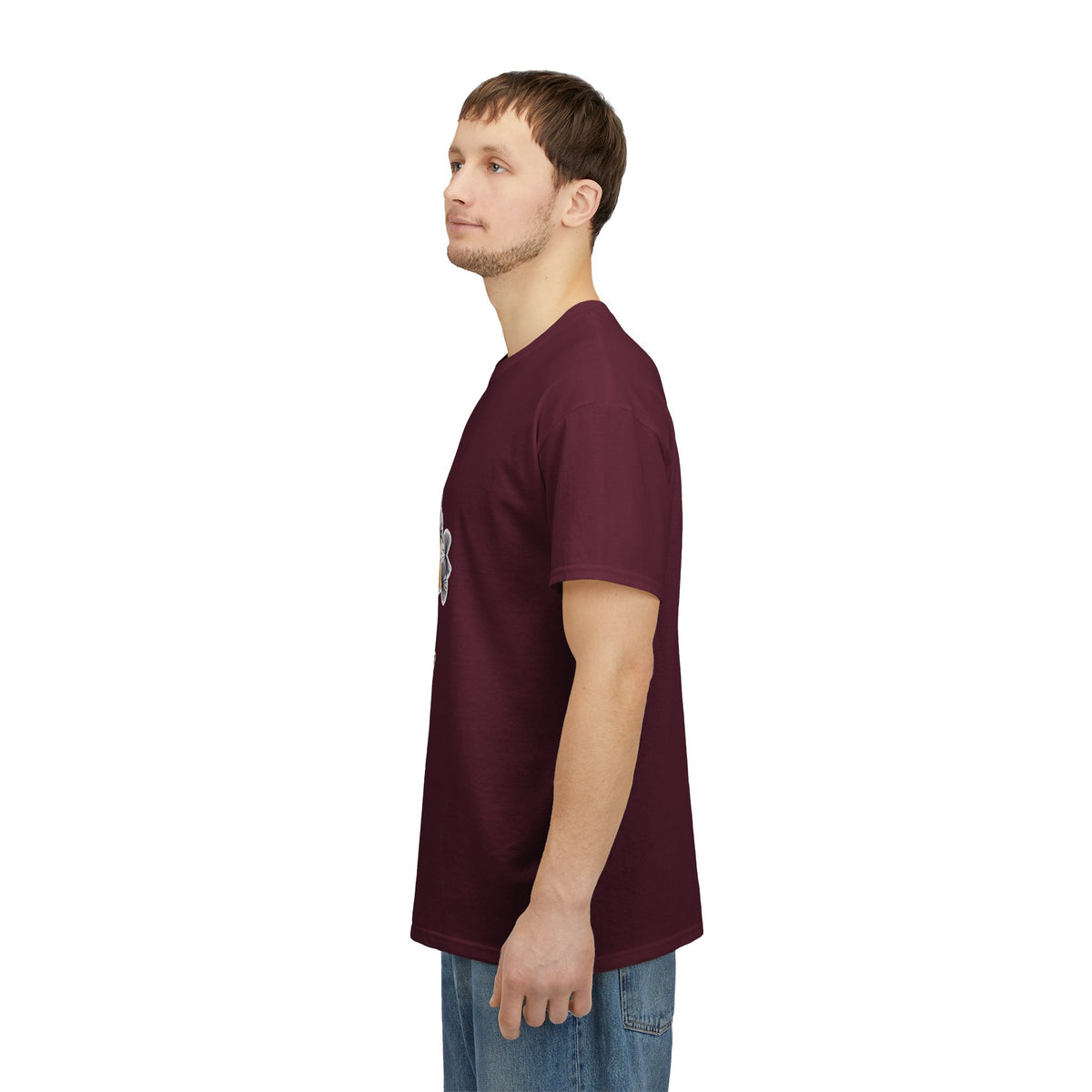 T-Shirt — I Live, I Study Graphic Tee (Minimalist Floral Collage)