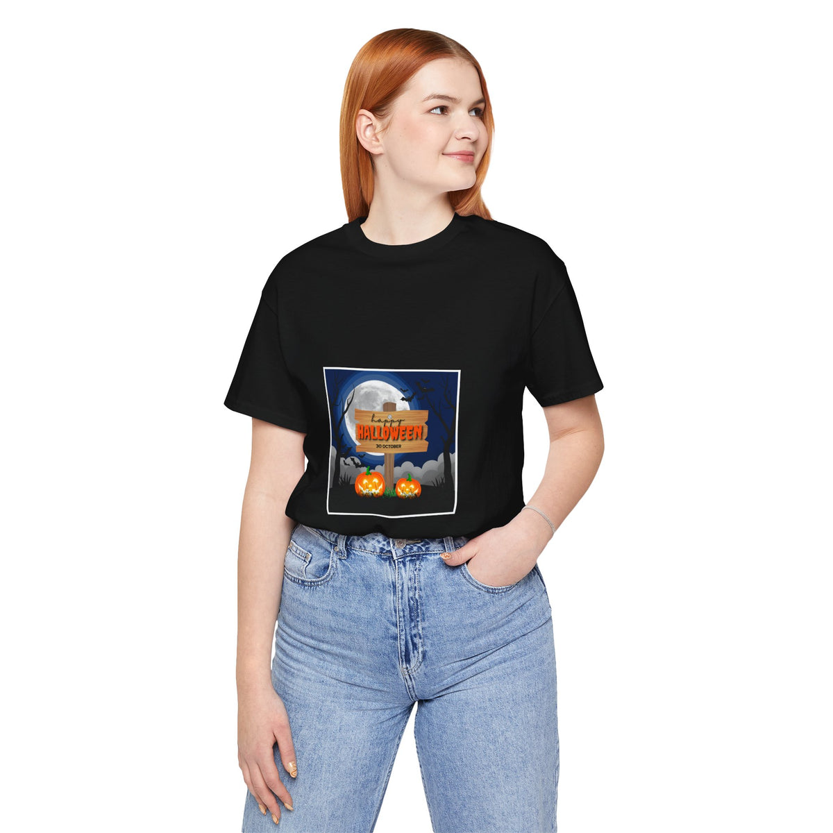 Halloween Pumpkin Sign T-Shirt — Happy Halloween Graphic Tee