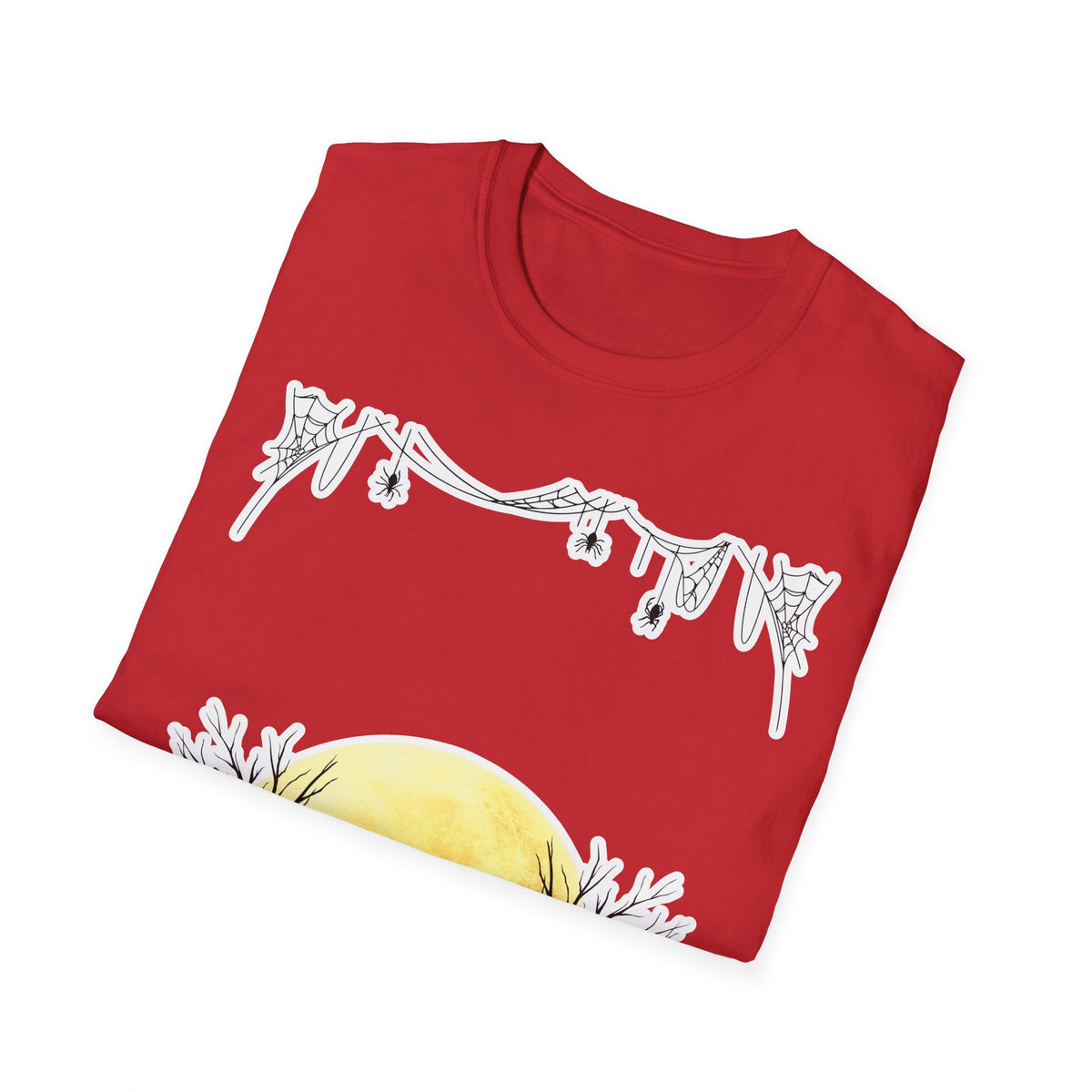 Halloween Moon Silhouette T-Shirt — Spooky Graveyard Pumpkin Scene