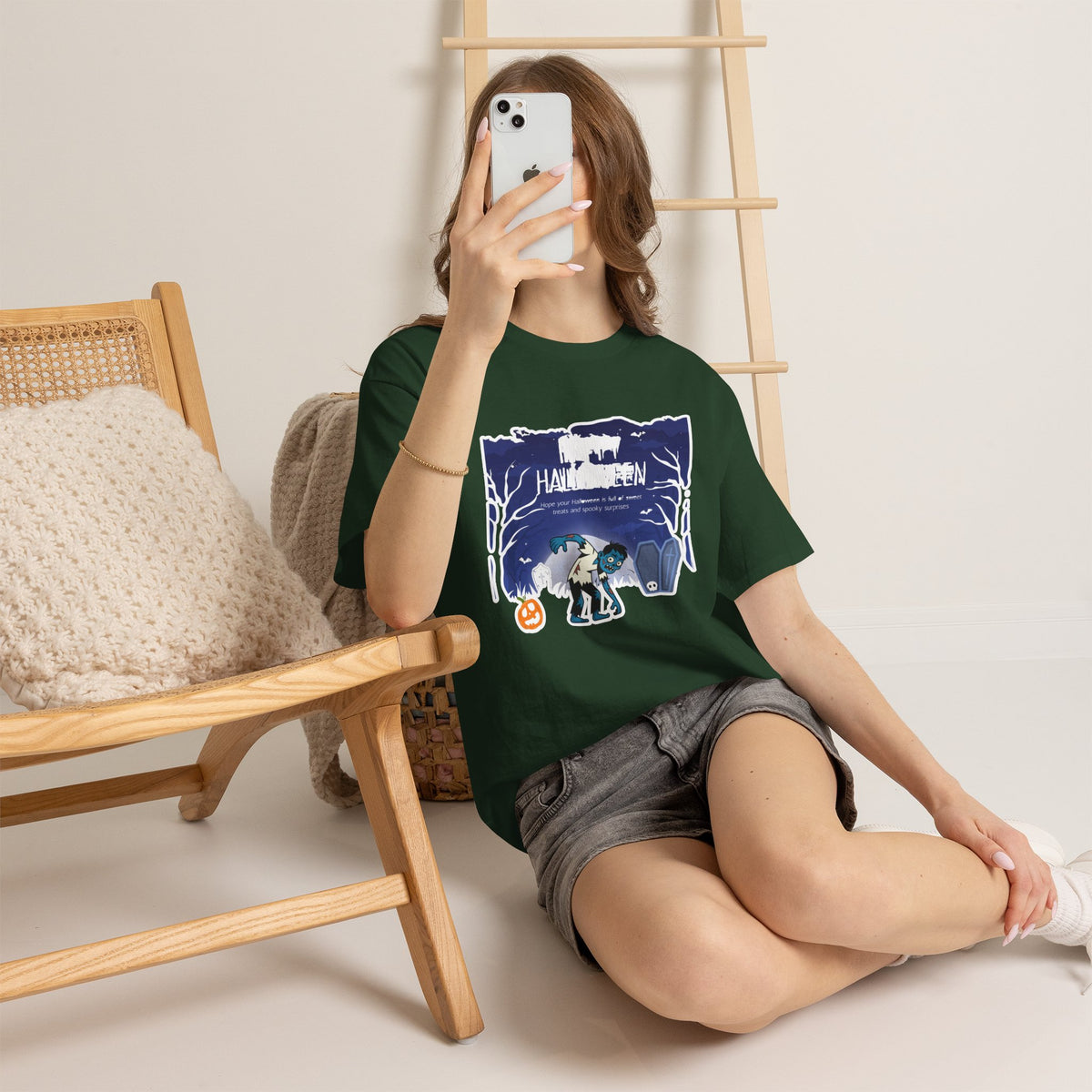 Happy Halloween Cute Witch T-Shirt — Halloween Graphic Tee for Kids & Adults
