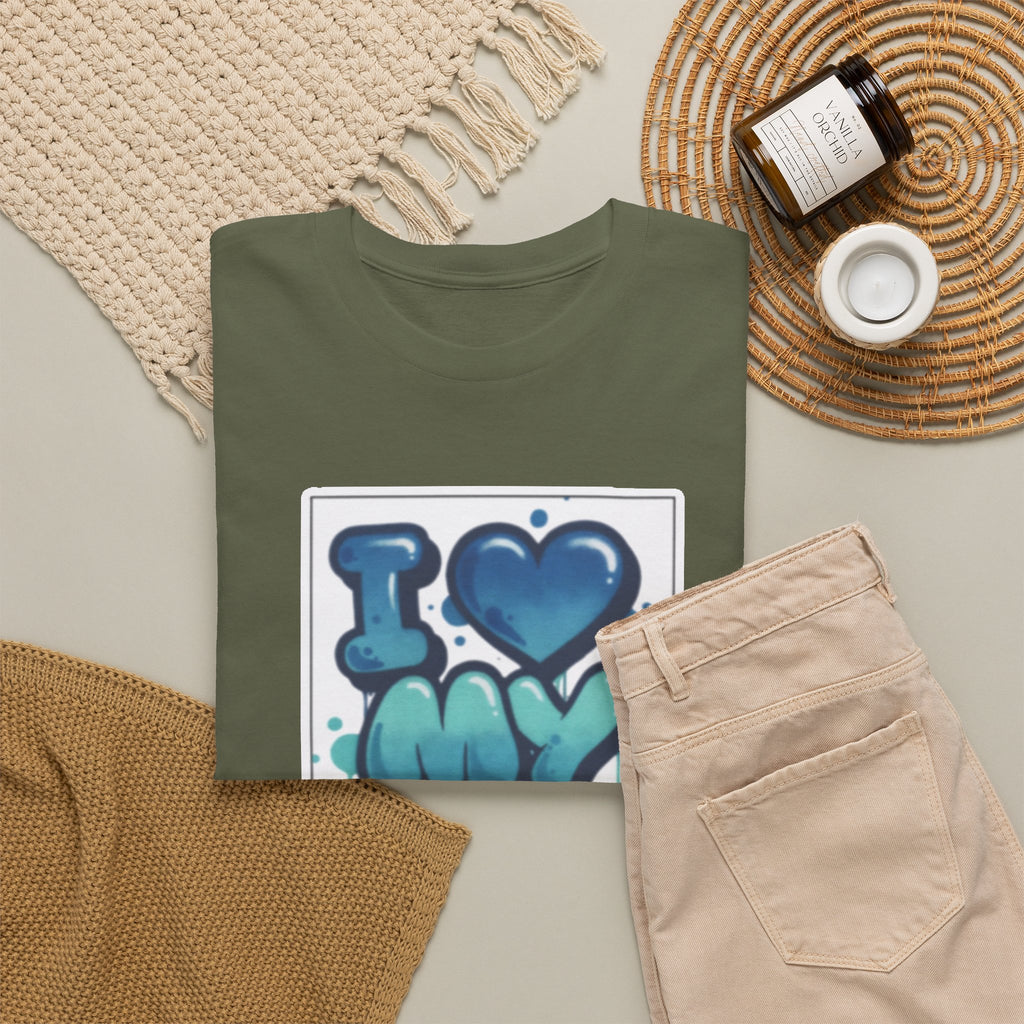 I LOVE My GF T-Shirt — Cute Blue Graffiti Love Tee for Girlfriend Gifts