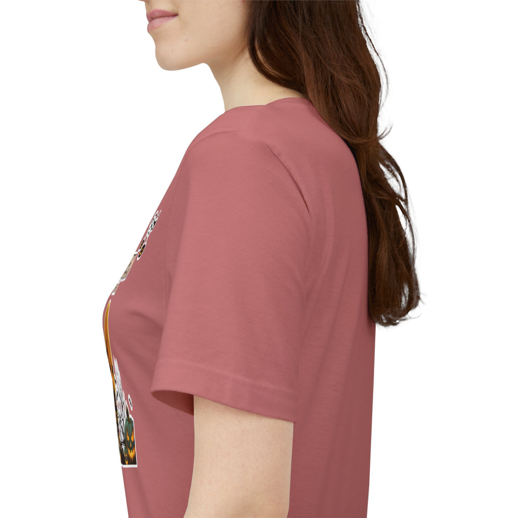 Halloween Haunted House T-Shirt — "Happy Halloween" Pumpkin Spooky Tee