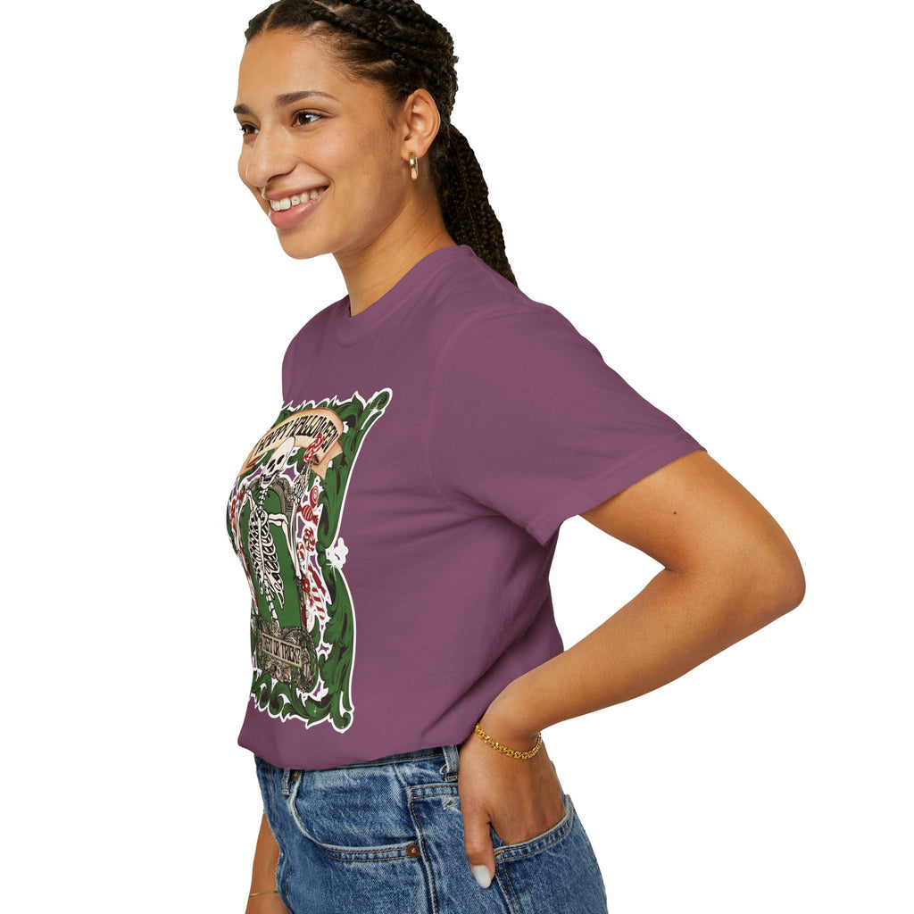 Happy Halloween Skeleton T-Shirt — Vintage Trick or Treat Graphic Tee