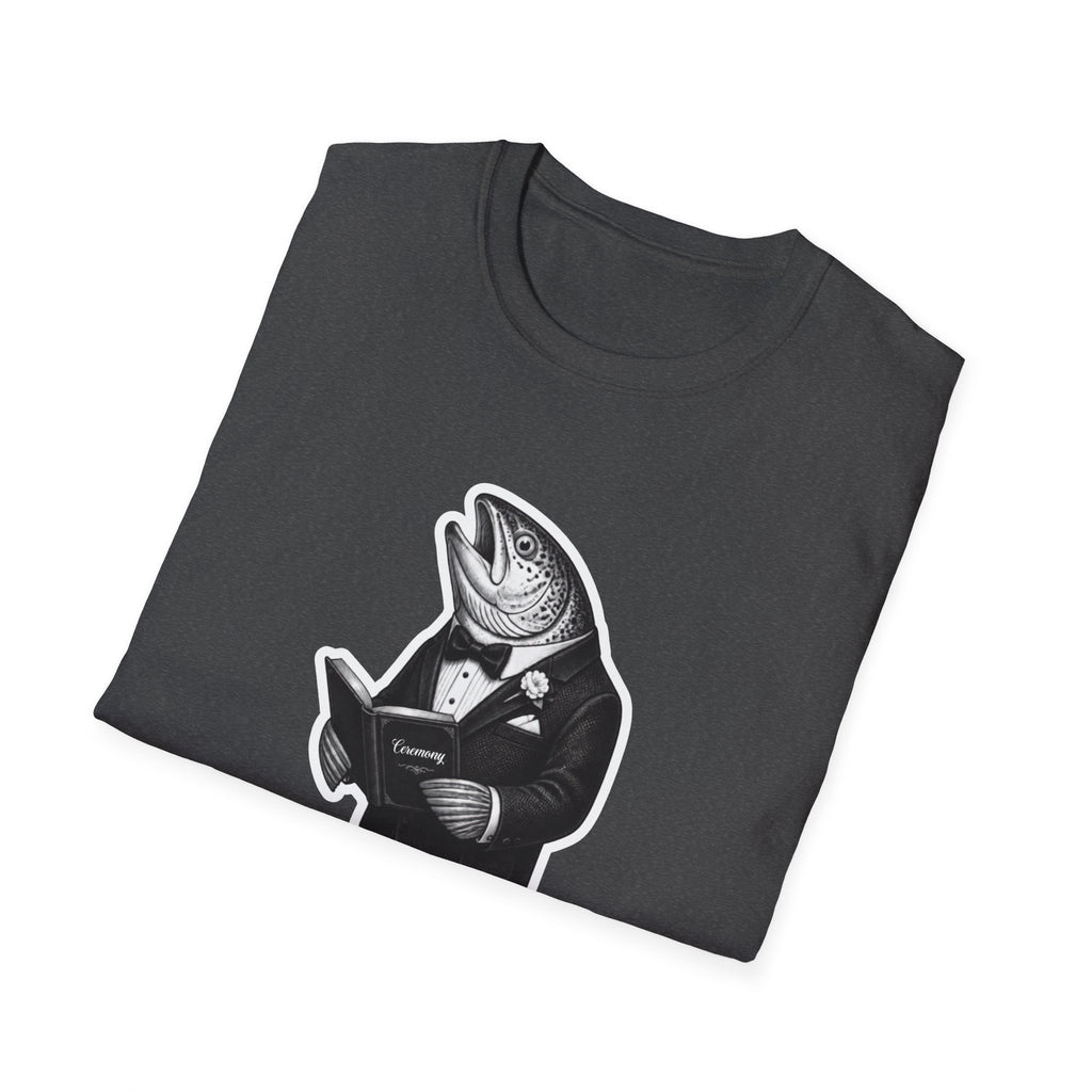 Salmon Gentleman T-Shirt — Dapper Fish Graphic Tee