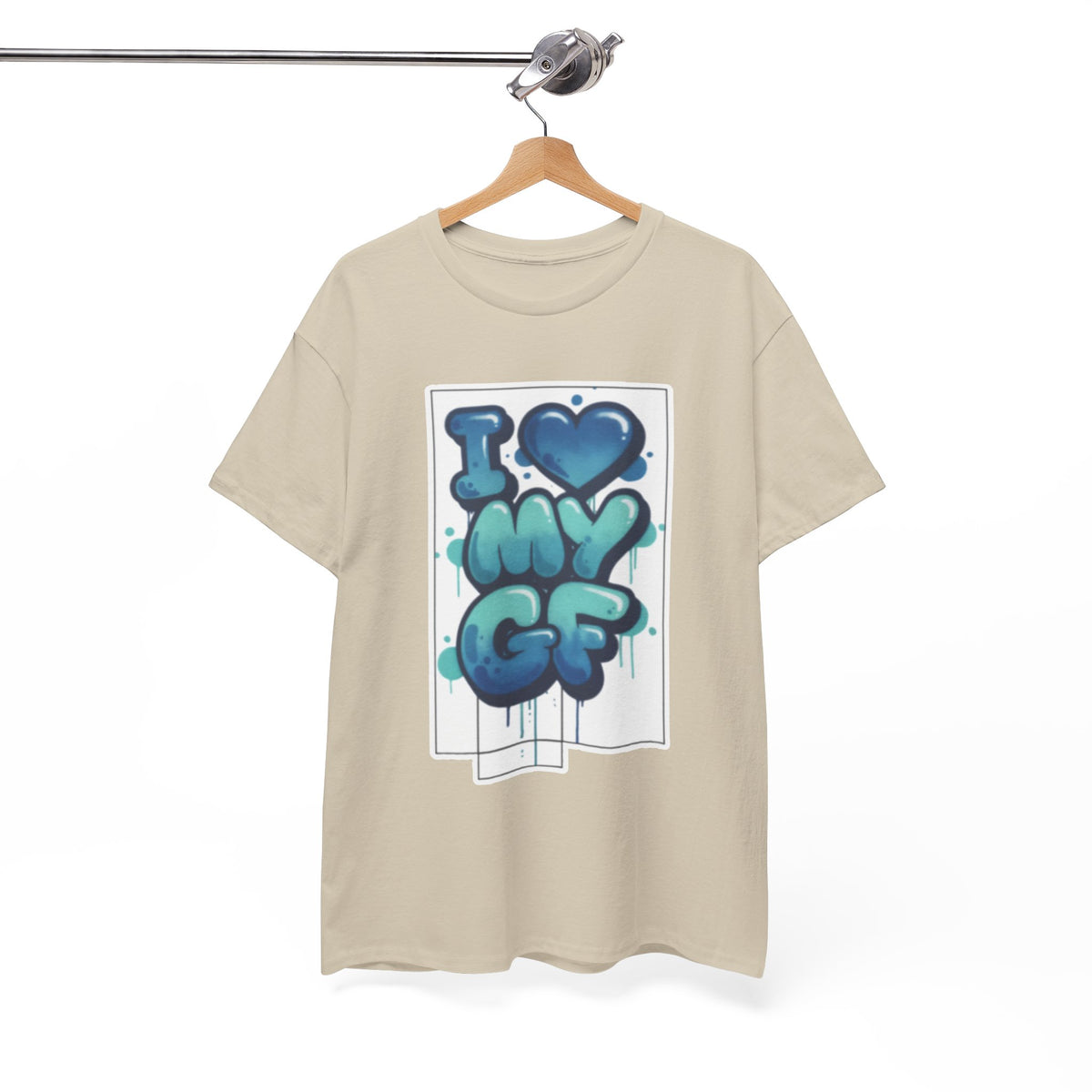 I LOVE My GF T-Shirt — Cute Blue Graffiti Love Tee for Girlfriend Gifts
