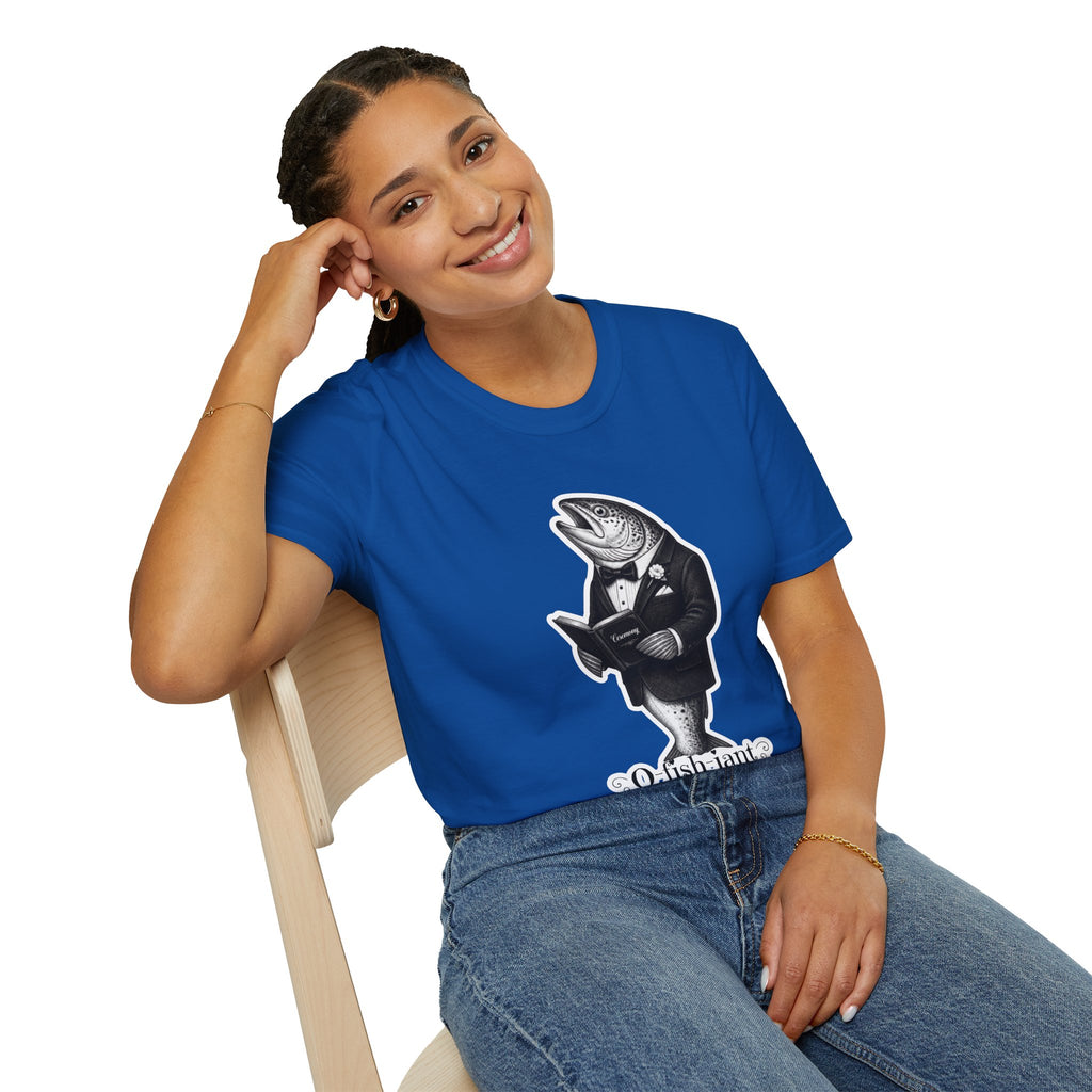 Salmon Gentleman T-Shirt — Dapper Fish Graphic Tee