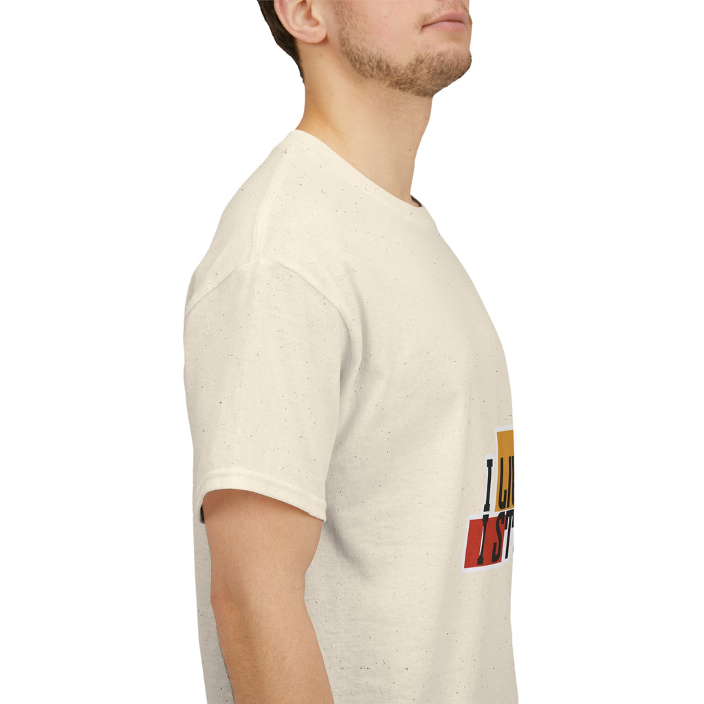 T-Shirt — I Live, I Study Graphic Tee (Minimalist Floral Collage)
