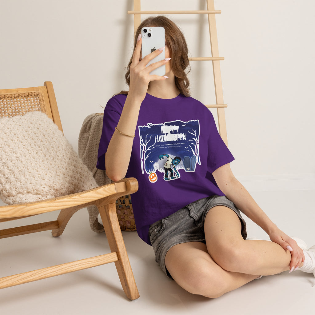 Happy Halloween Cute Witch T-Shirt — Halloween Graphic Tee for Kids & Adults
