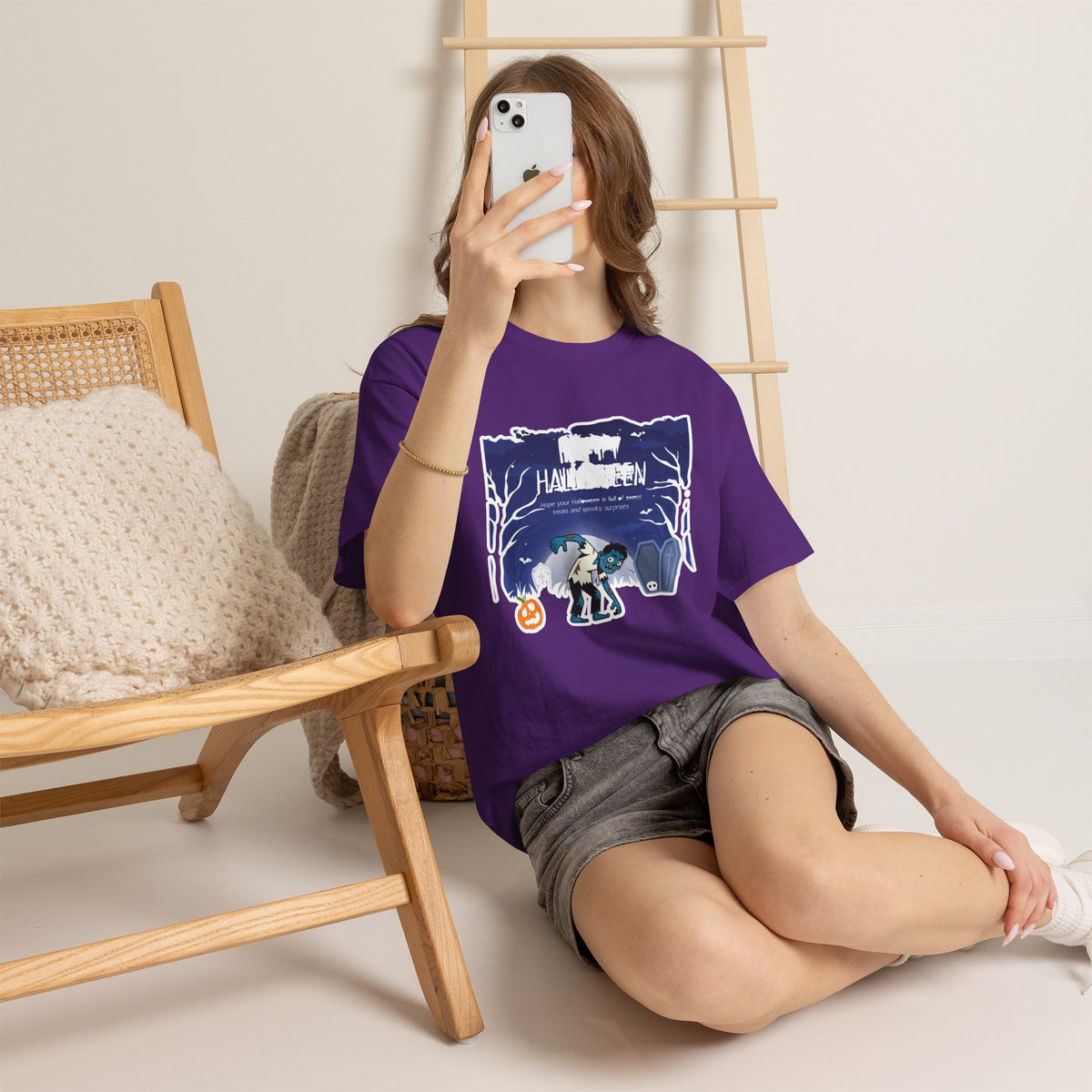 Happy Halloween Cute Witch T-Shirt — Halloween Graphic Tee for Kids & Adults