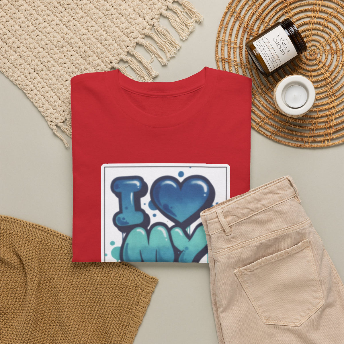 I LOVE My GF T-Shirt — Cute Blue Graffiti Love Tee for Girlfriend Gifts