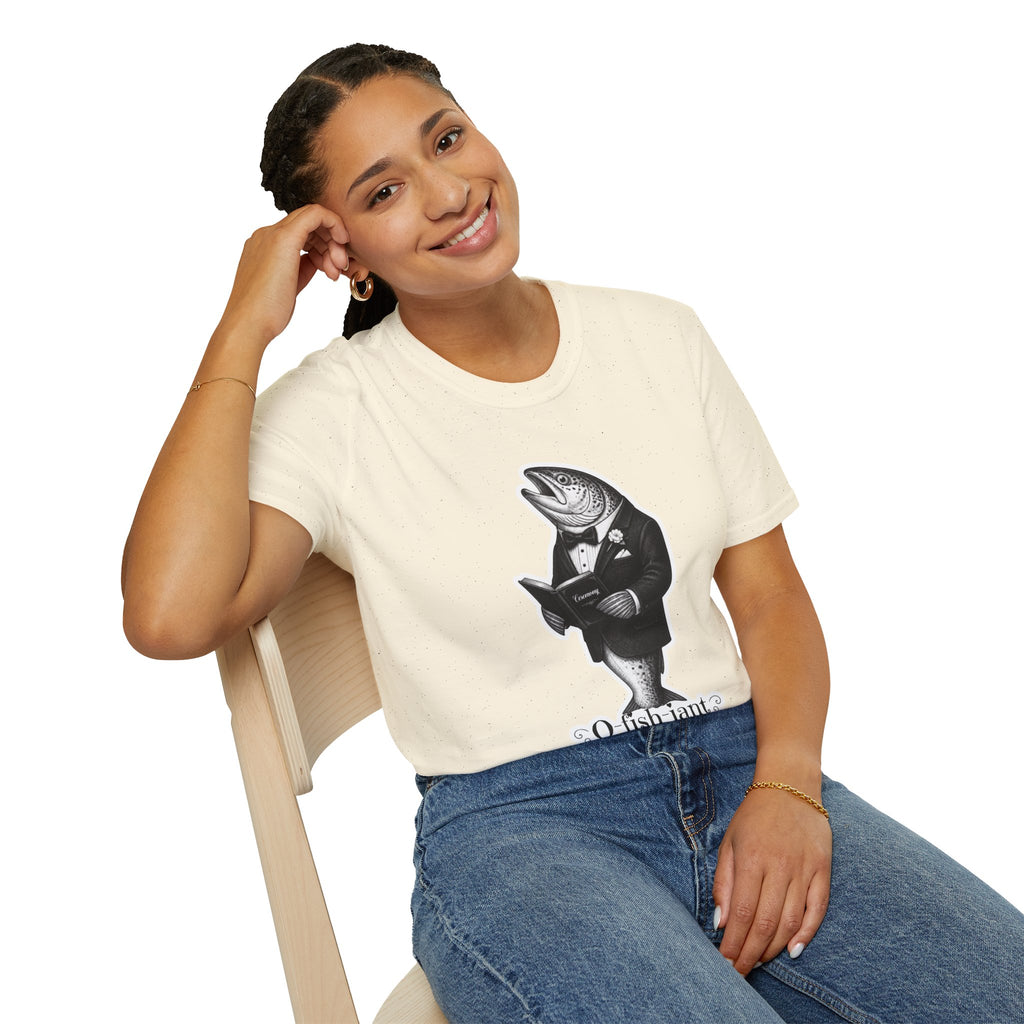 Salmon Gentleman T-Shirt — Dapper Fish Graphic Tee