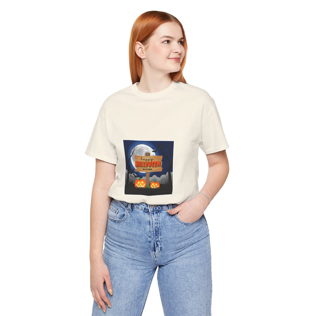 Halloween Pumpkin Sign T-Shirt — Happy Halloween Graphic Tee