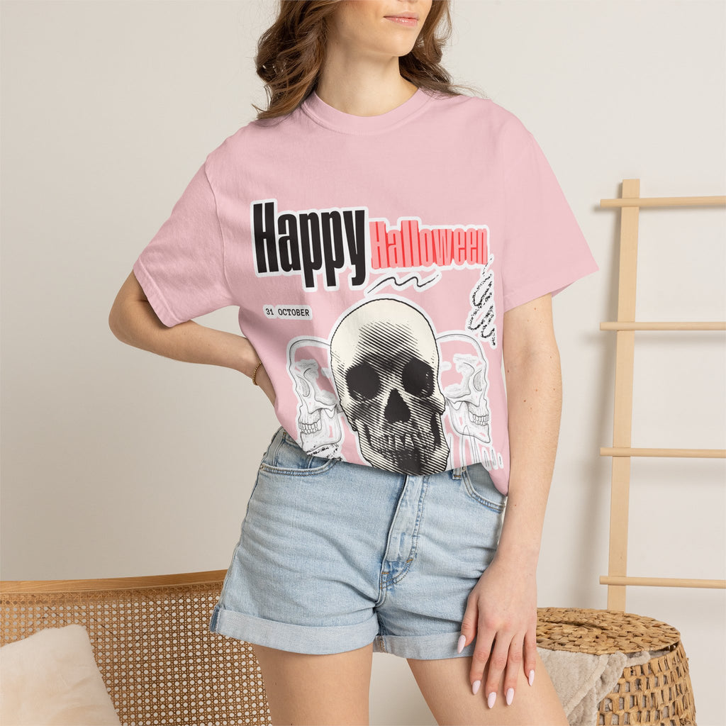 Happy Halloween Skull T-Shirt — Graphic Halloween Tee