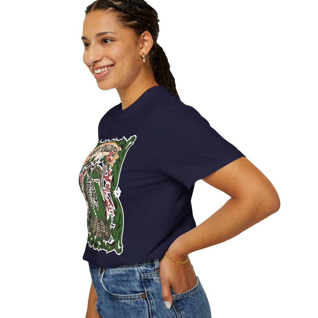 Happy Halloween Skeleton T-Shirt — Vintage Trick or Treat Graphic Tee