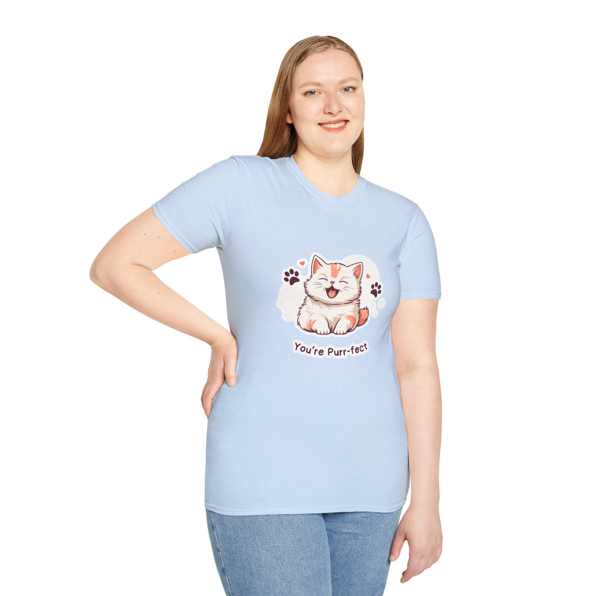 Cat T-Shirt — Cute 'You're Purr-fect' Kitten Graphic Tee