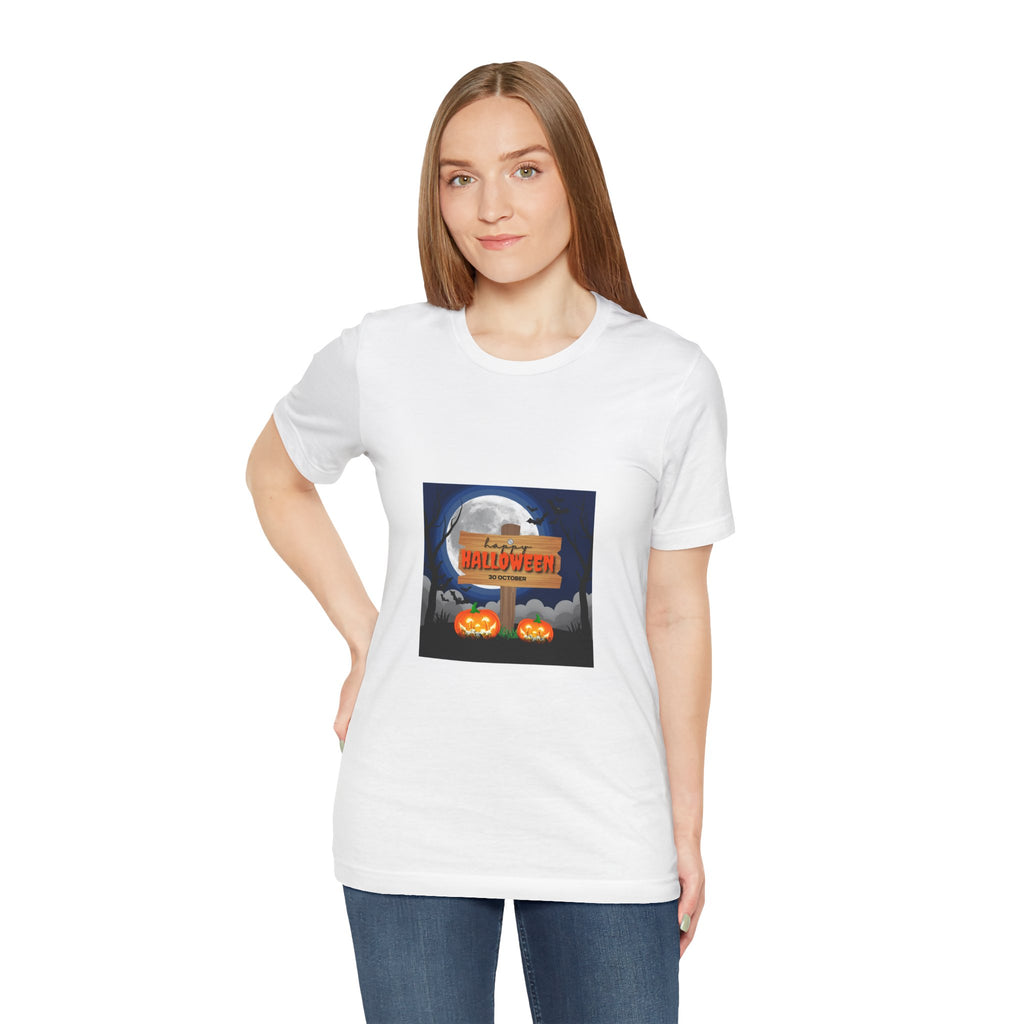 Halloween Pumpkin Sign T-Shirt — Happy Halloween Graphic Tee