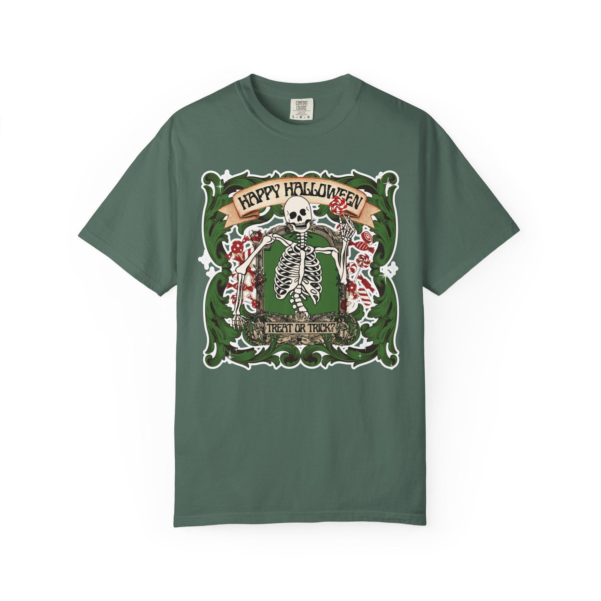 Happy Halloween Skeleton T-Shirt — Vintage Trick or Treat Graphic Tee
