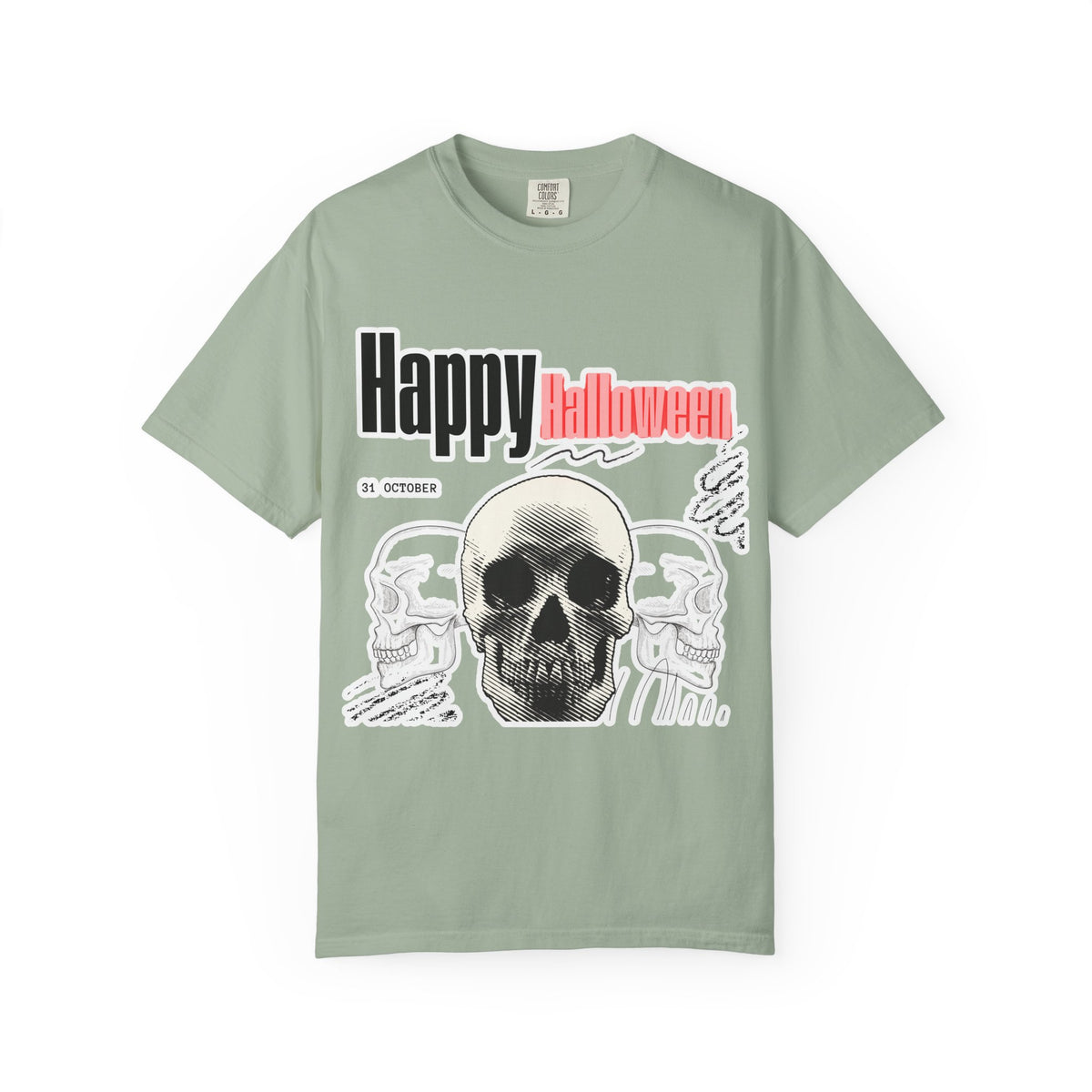 Happy Halloween Skull T-Shirt — Graphic Halloween Tee