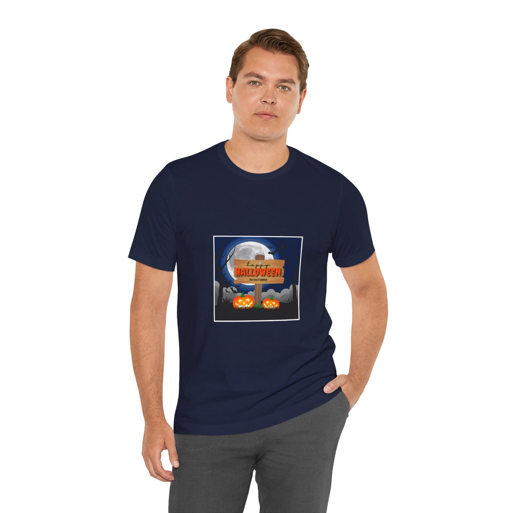 Halloween Pumpkin Sign T-Shirt — Happy Halloween Graphic Tee