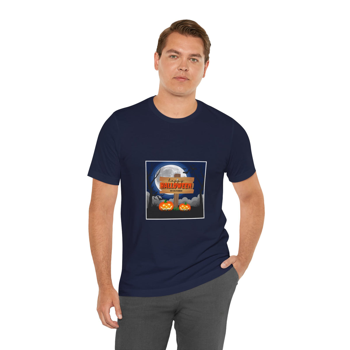 Halloween Pumpkin Sign T-Shirt — Happy Halloween Graphic Tee