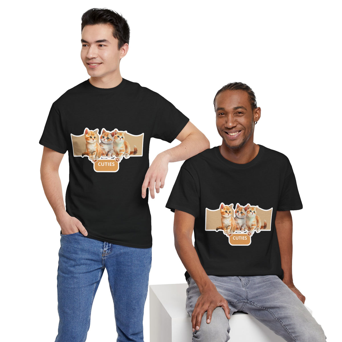 Cute Kittens "Cuties" T-Shirt - Adorable Cat Graphic Tee for Cat Lovers