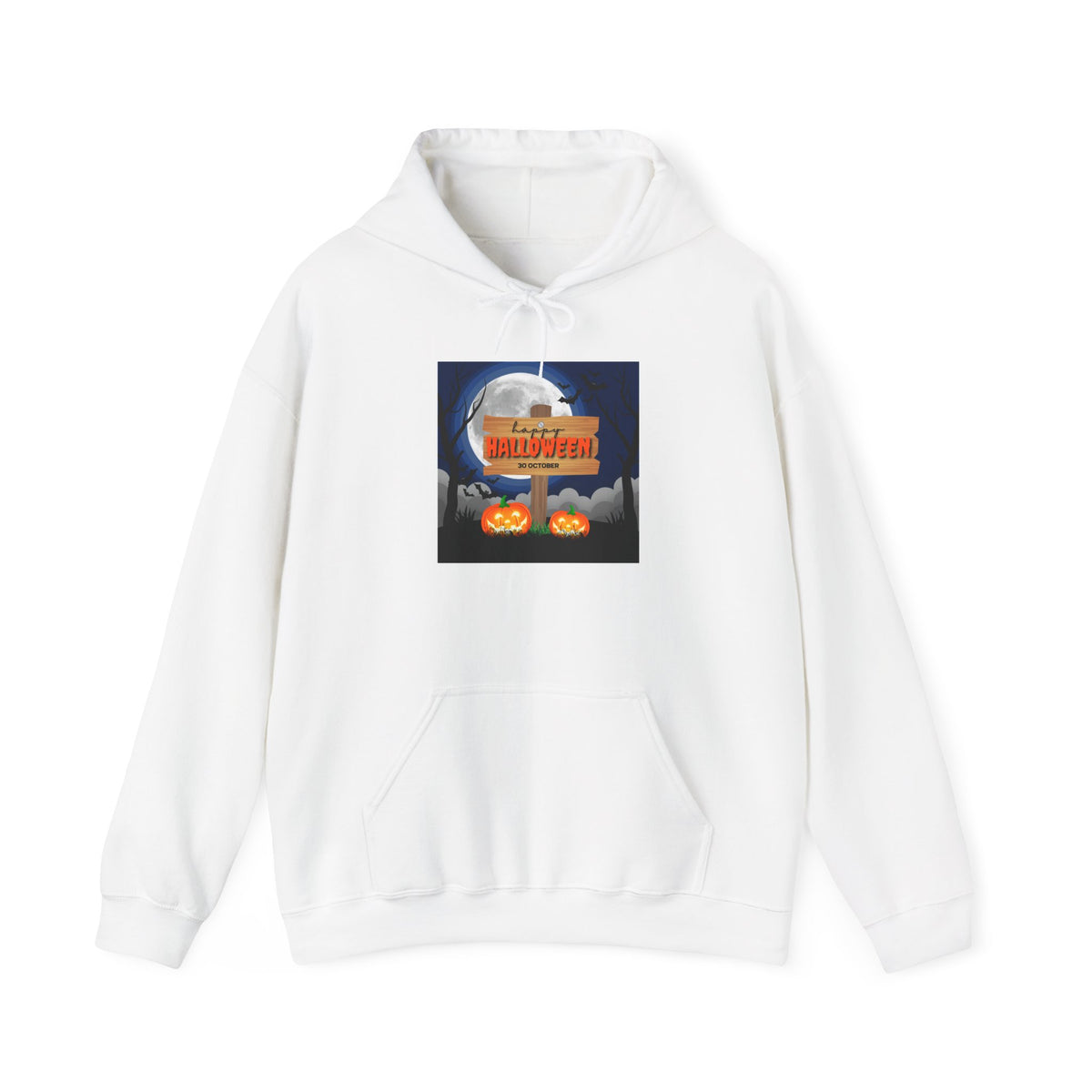 Halloween Moon Hoodie – Pumpkin Jack-O'-Lantern Graphic Sweatshirt