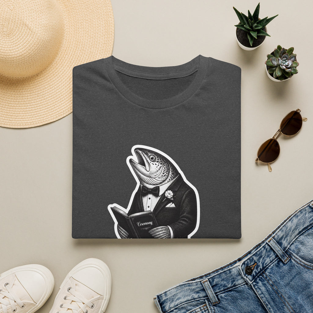 Salmon Gentleman T-Shirt — Dapper Fish Graphic Tee