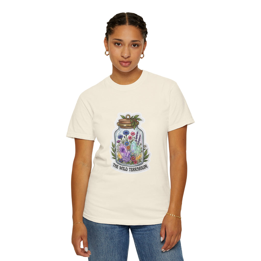 Terrarium Floral T-Shirt — "The Wild Terrarium" Botanical Jar Tee