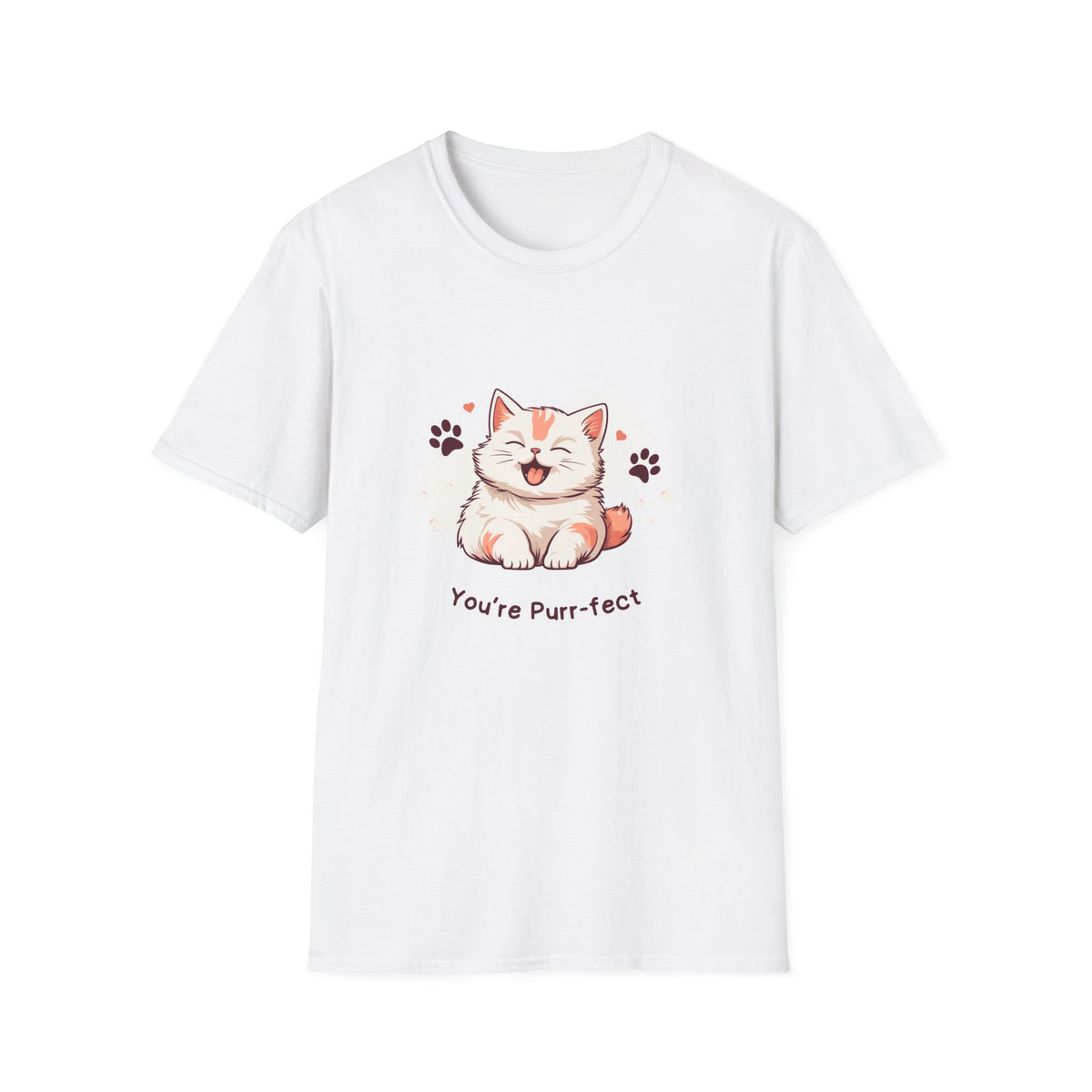 Cat T-Shirt — Cute 'You're Purr-fect' Kitten Graphic Tee