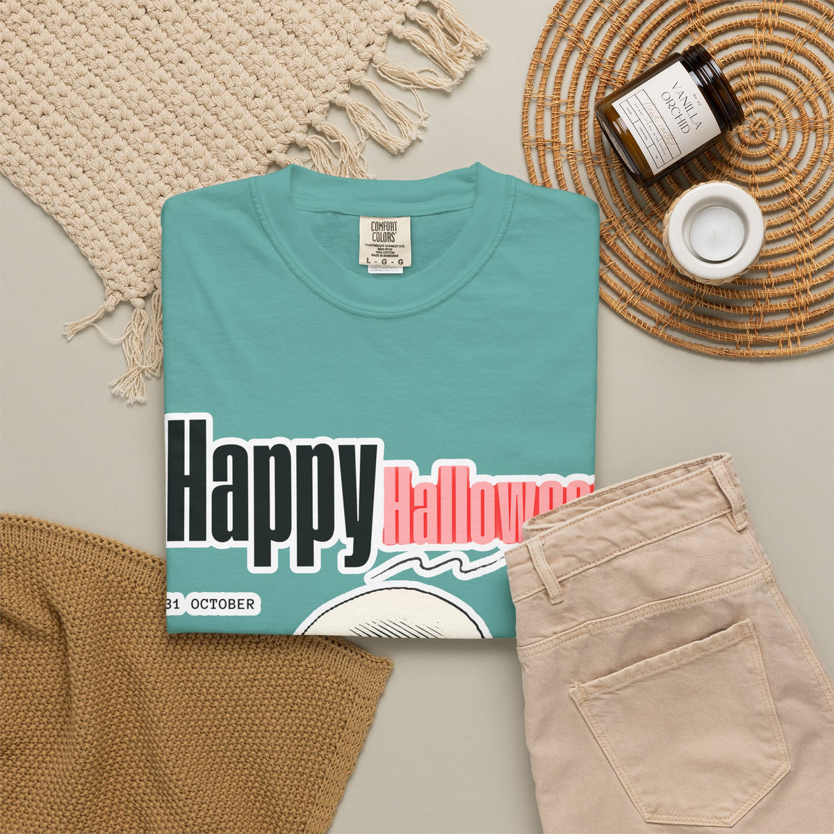 Happy Halloween Skull T-Shirt — Graphic Halloween Tee