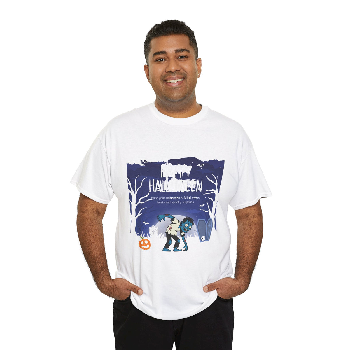 Happy Halloween Cute Witch T-Shirt — Halloween Graphic Tee for Kids & Adults