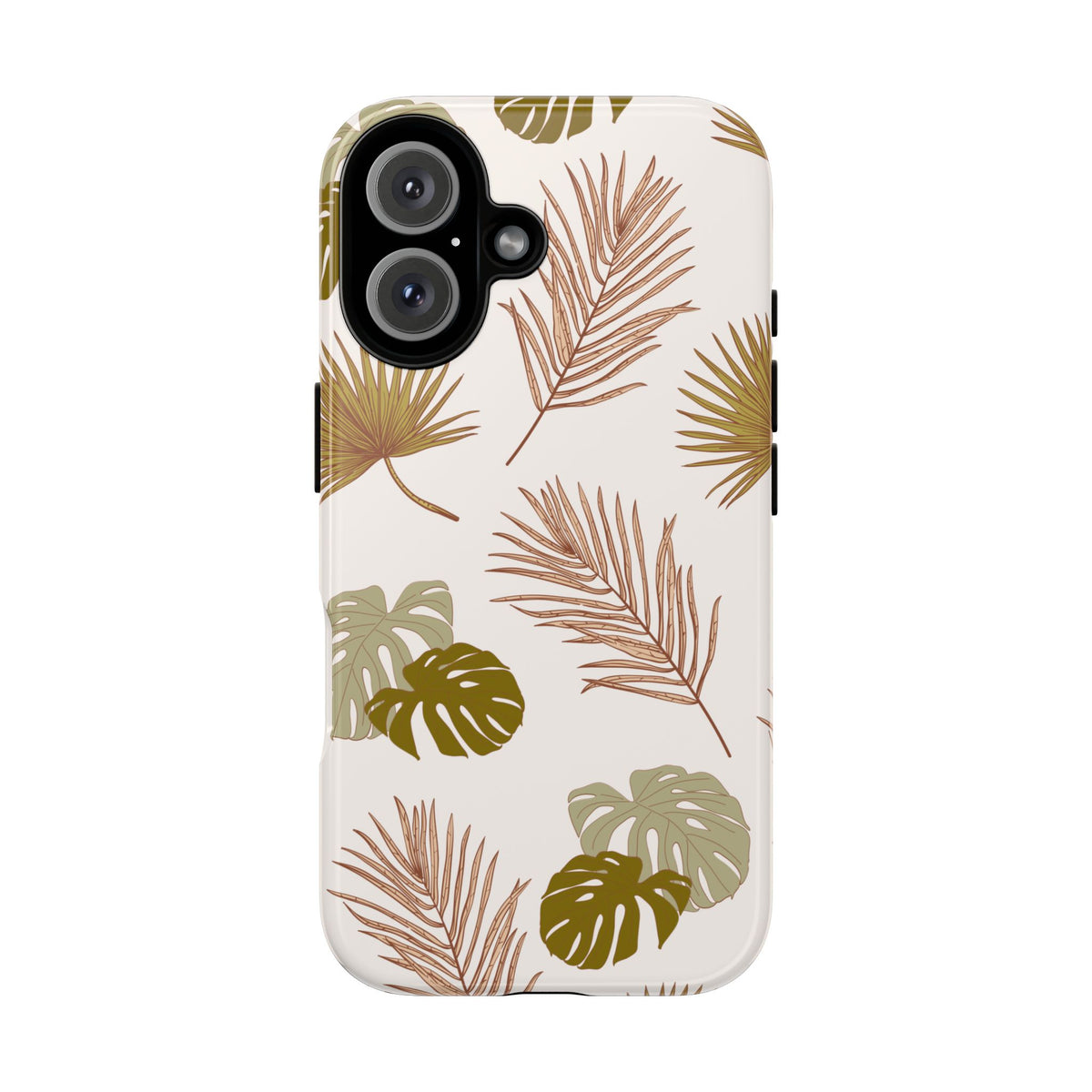 Tropical Palm Leaf Tough Phone Case — Botanical iPhone Protective Cover