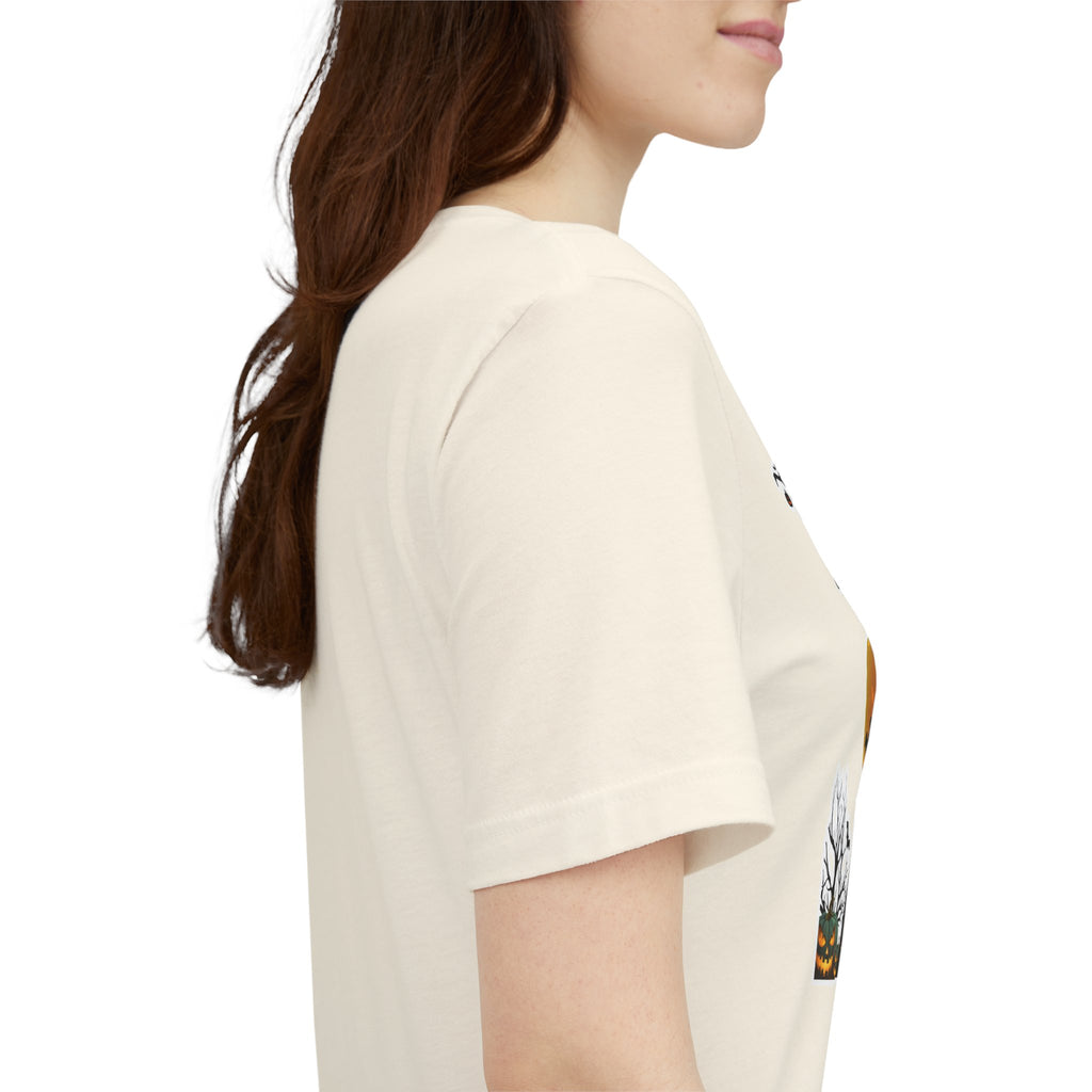 Halloween Haunted House T-Shirt — "Happy Halloween" Pumpkin Spooky Tee