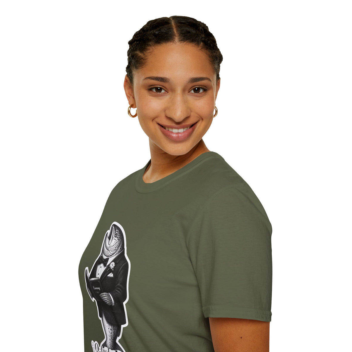 Salmon Gentleman T-Shirt — Dapper Fish Graphic Tee