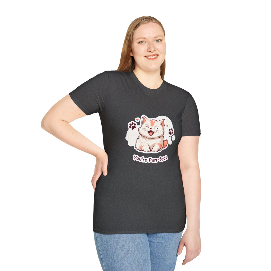 Cat T-Shirt — Cute 'You're Purr-fect' Kitten Graphic Tee