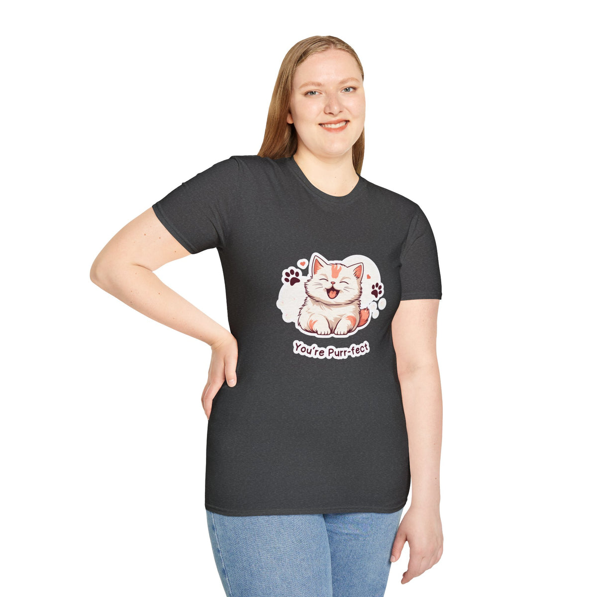 Cat T-Shirt — Cute 'You're Purr-fect' Kitten Graphic Tee