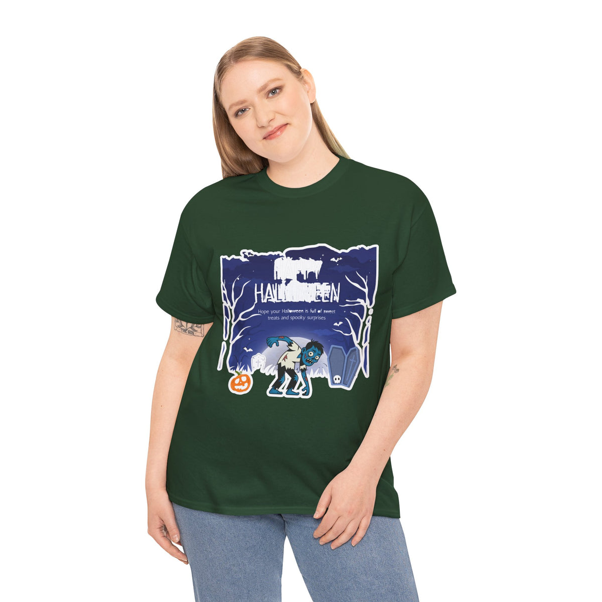 Happy Halloween Cute Witch T-Shirt — Halloween Graphic Tee for Kids & Adults