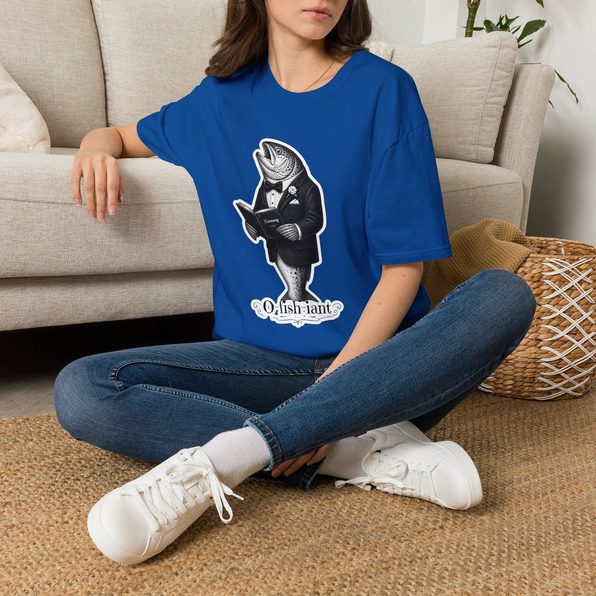 Salmon Gentleman T-Shirt — Dapper Fish Graphic Tee