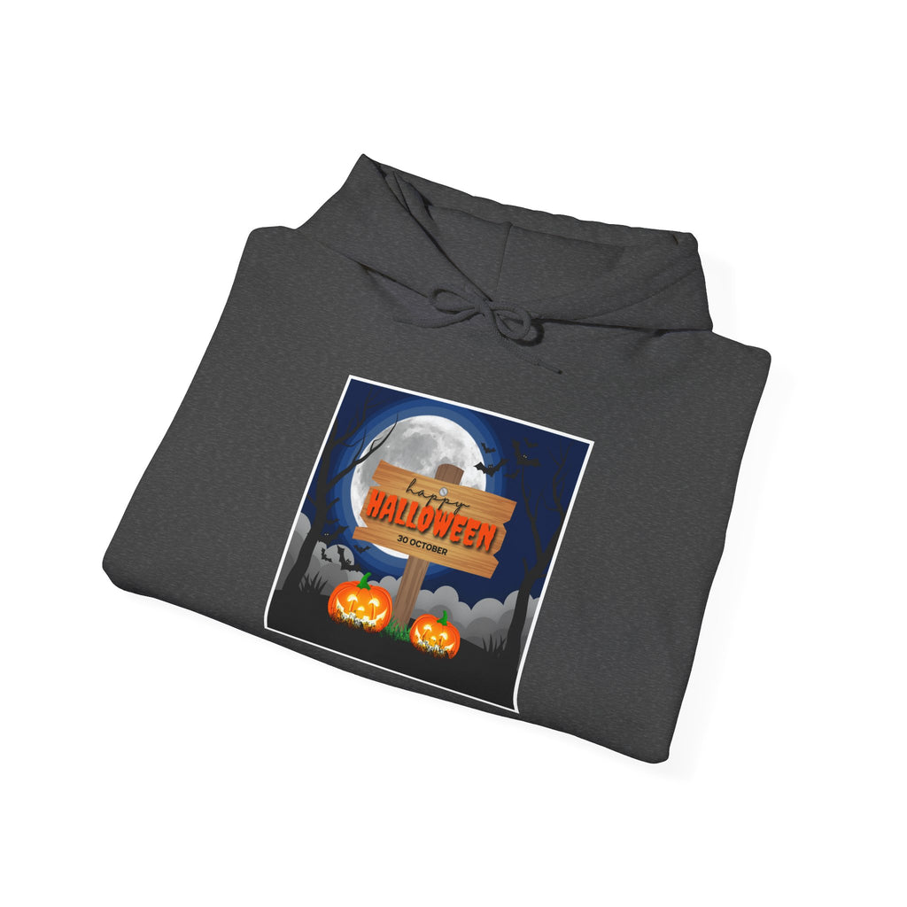 Halloween Moon Hoodie – Pumpkin Jack-O'-Lantern Graphic Sweatshirt