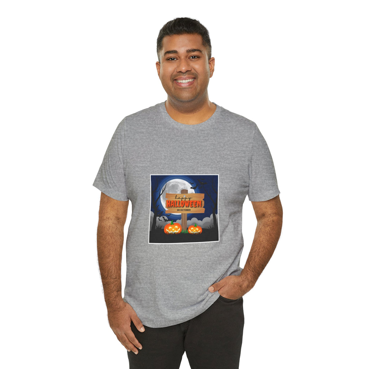 Halloween Pumpkin Sign T-Shirt — Happy Halloween Graphic Tee