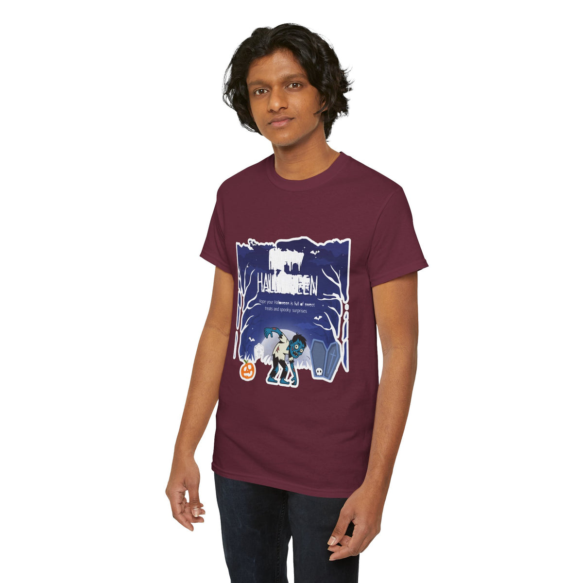 Happy Halloween Cute Witch T-Shirt — Halloween Graphic Tee for Kids & Adults