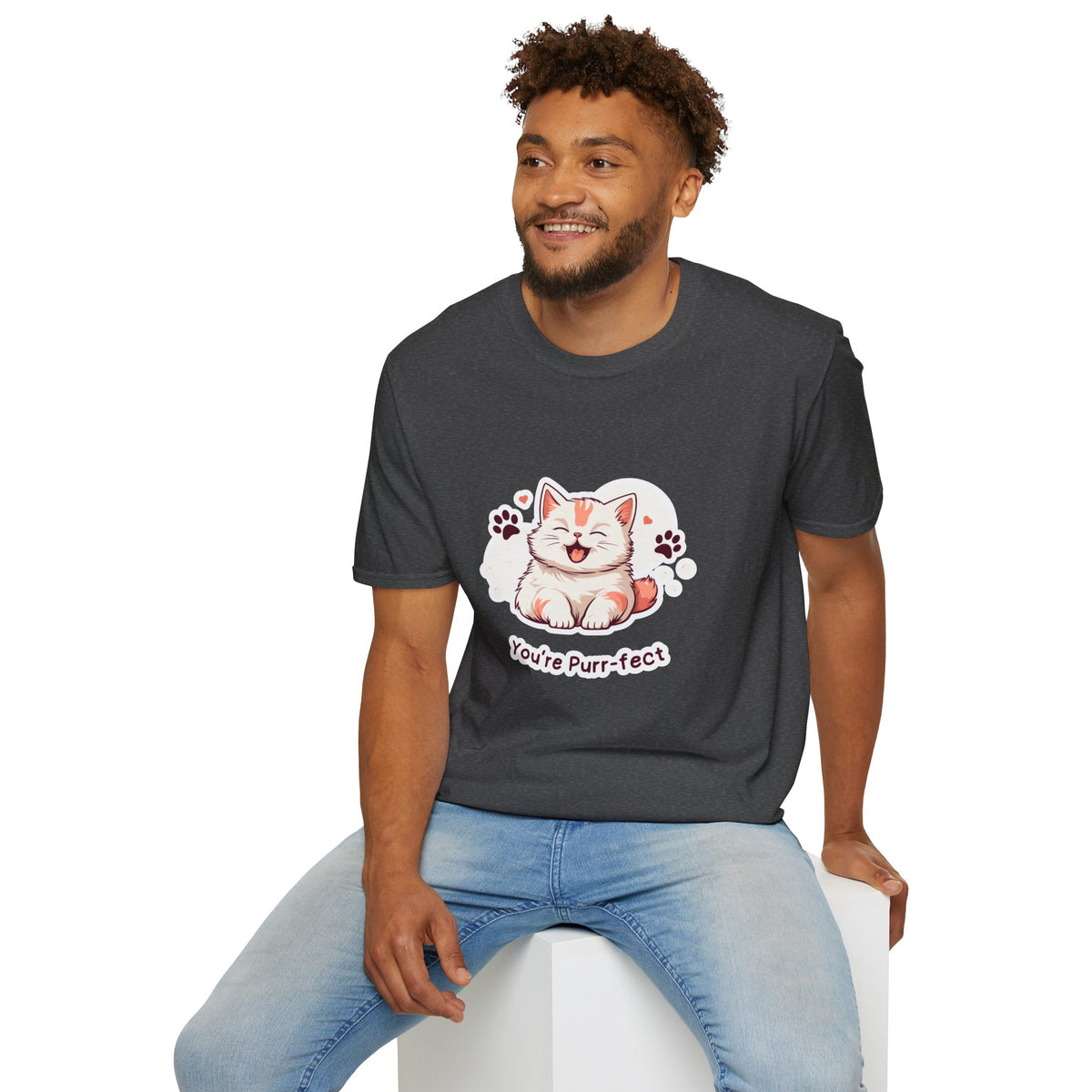 Cat T-Shirt — Cute 'You're Purr-fect' Kitten Graphic Tee