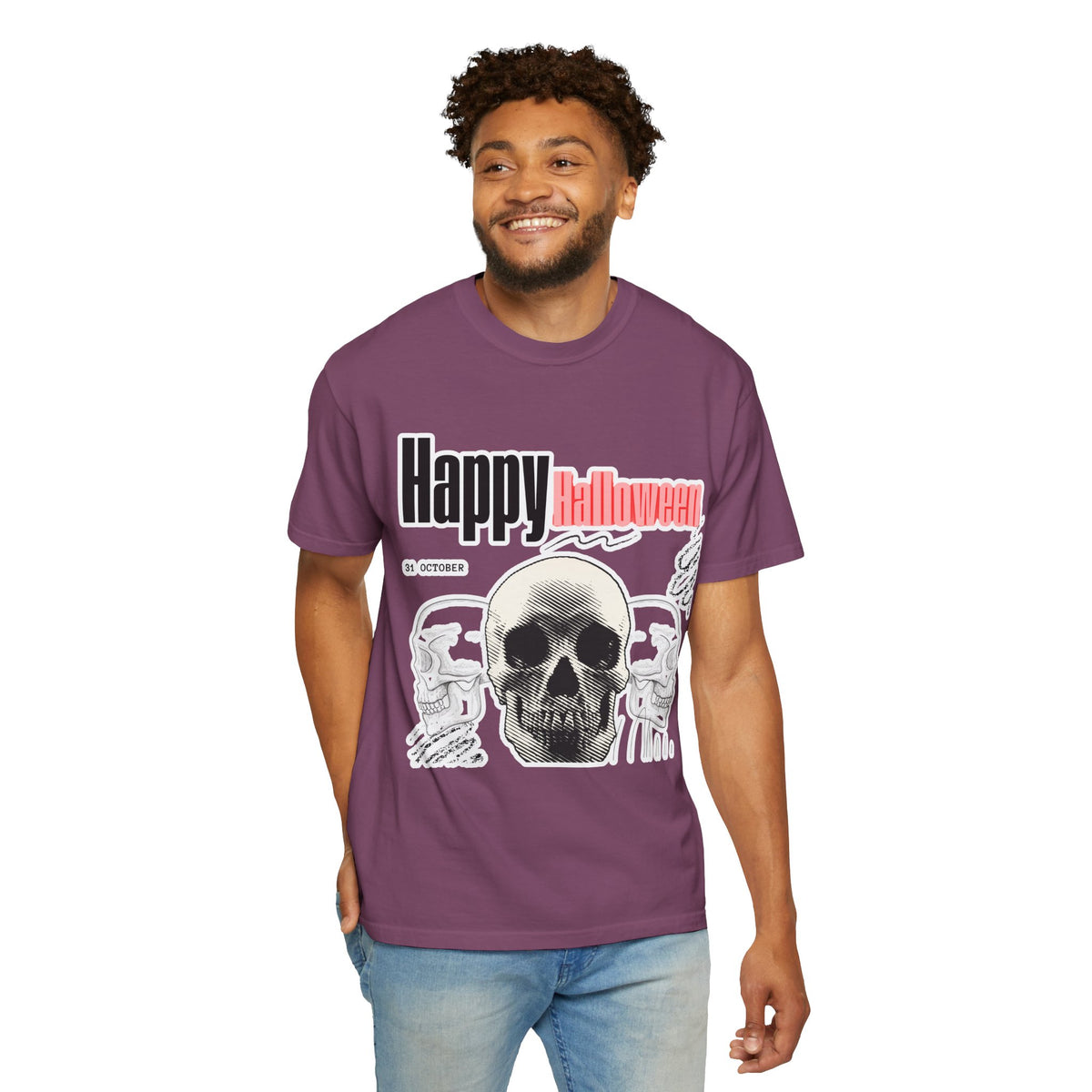 Happy Halloween Skull T-Shirt — Graphic Halloween Tee