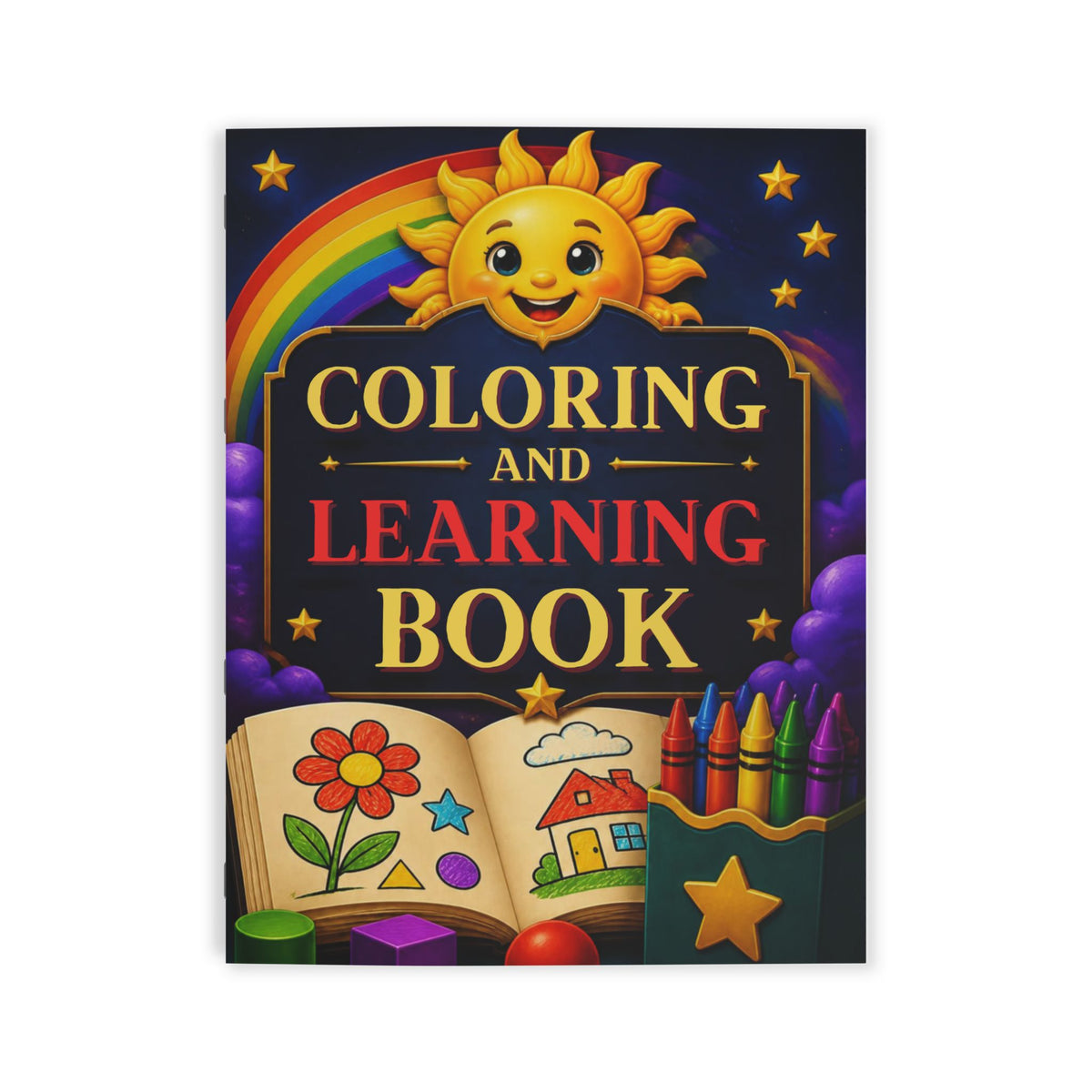 Color & Learn Coloring Book for Kids — Educational Preschool Activity Book
