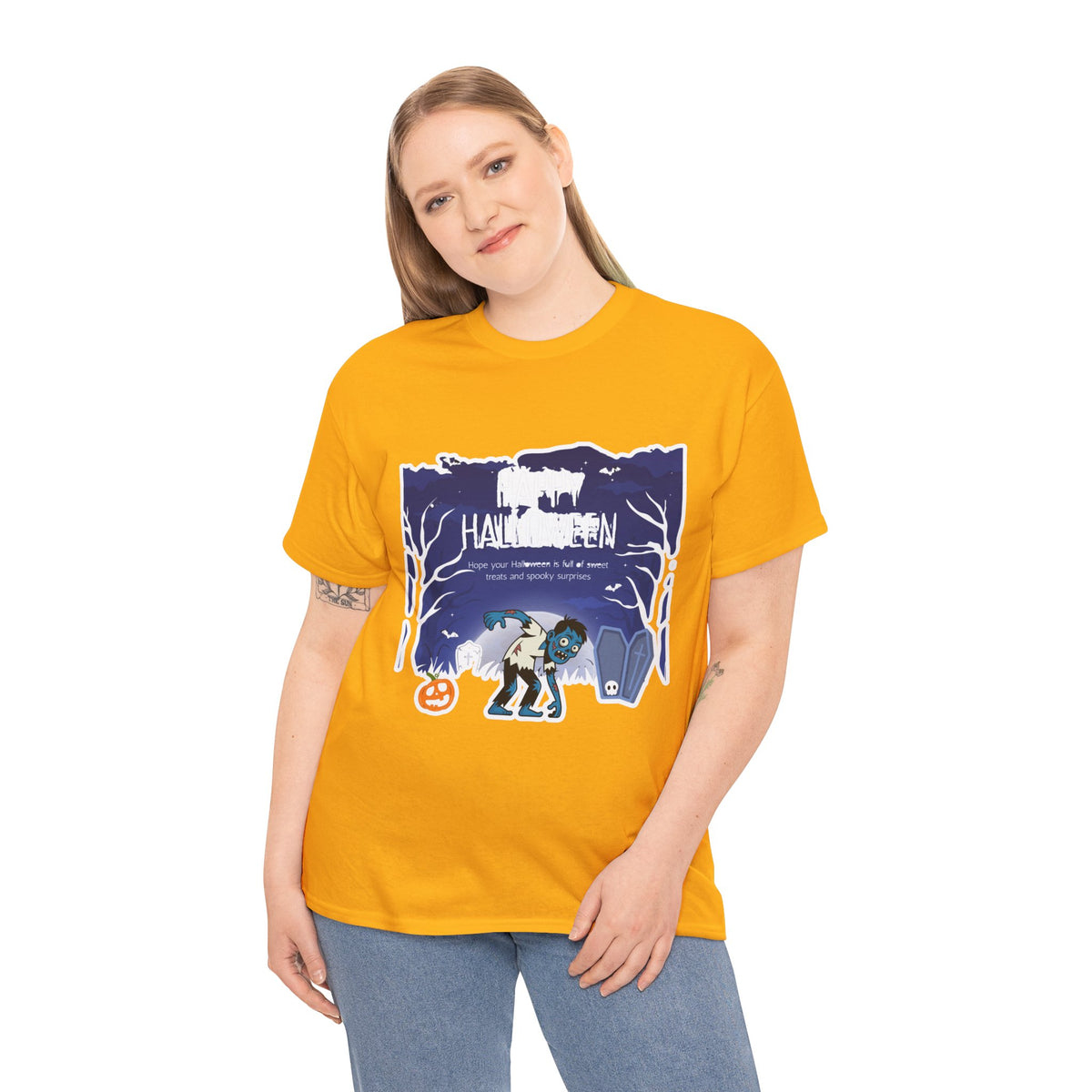 Happy Halloween Cute Witch T-Shirt — Halloween Graphic Tee for Kids & Adults