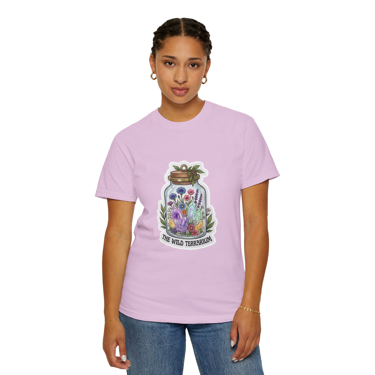 Terrarium Floral T-Shirt — "The Wild Terrarium" Botanical Jar Tee