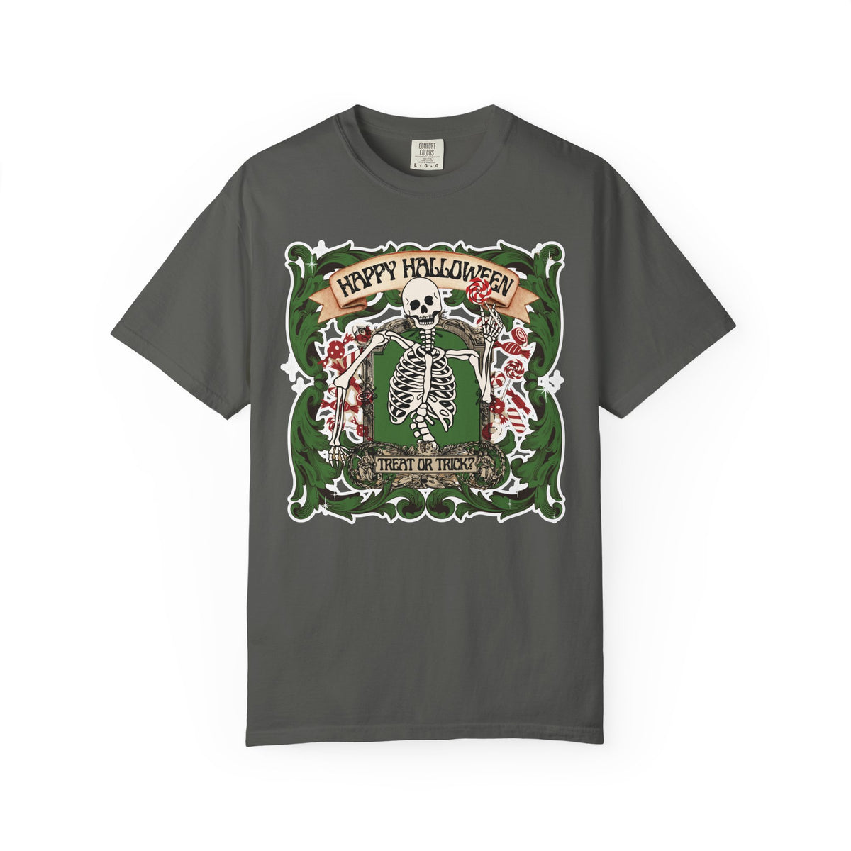 Happy Halloween Skeleton T-Shirt — Vintage Trick or Treat Graphic Tee